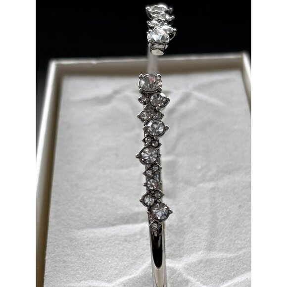 Givenchy Silver-Tone Crystal-Accented Open Bangle Bracelet For Women - Picture 7 of 7